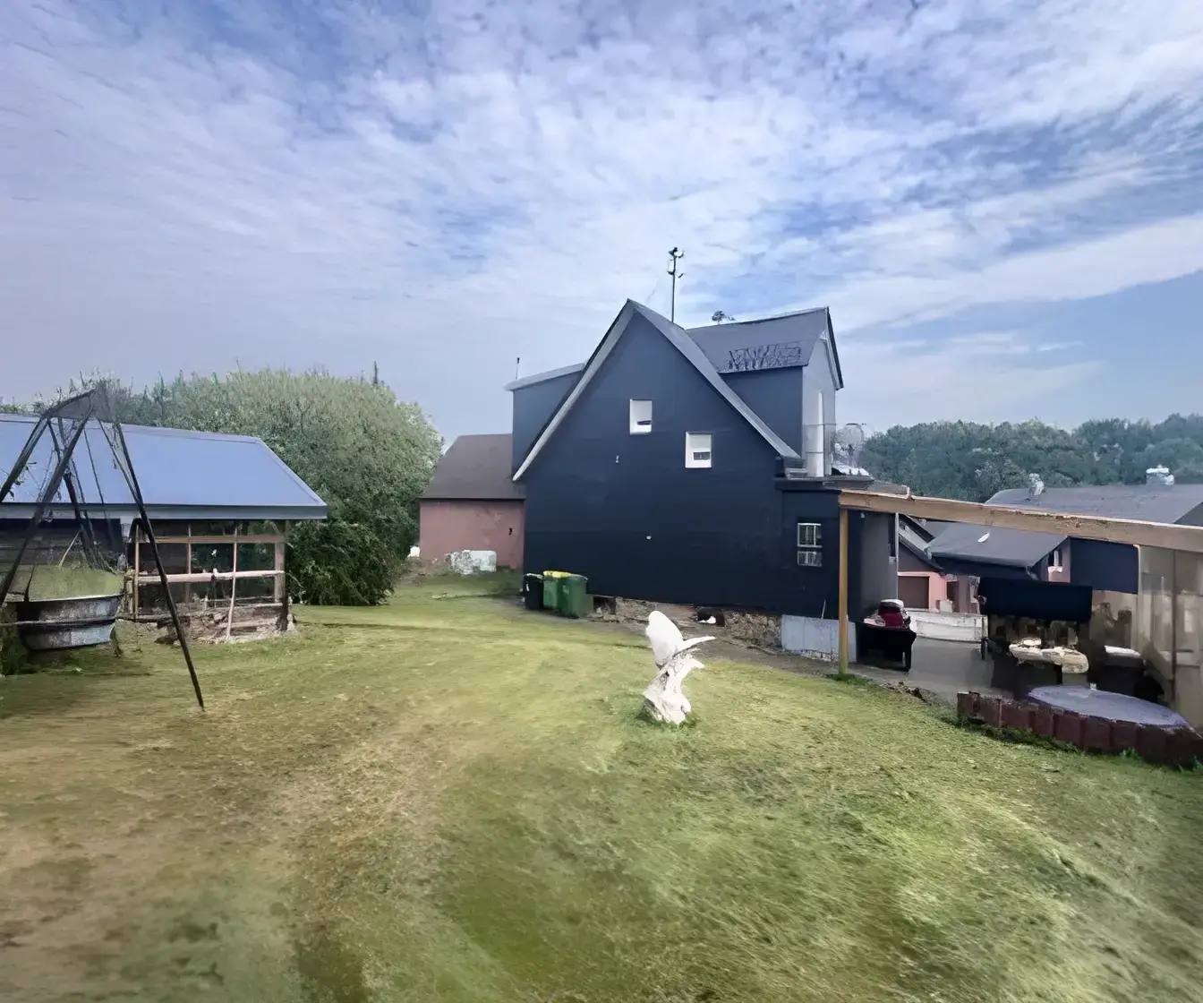 Rückansicht des Hauses